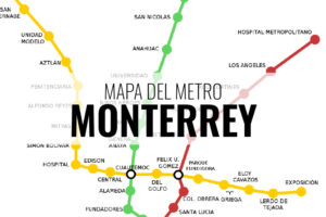 Mapa del Metro de Monterrey, Nuevo Leon